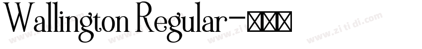 Wallington Regular字体转换